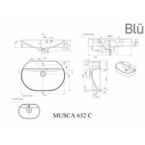 Akmens masės praustuvas Blu MUSCA 632