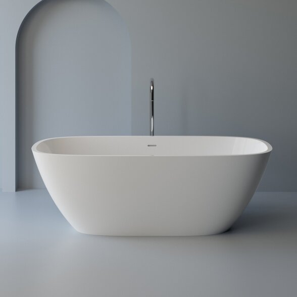 Akmens masės vonia Blu Ergo 1500 su persipylimu