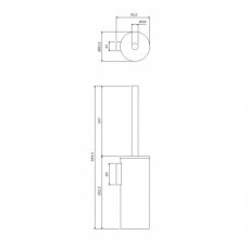 Ершик WC OMNIRES MODERN PROJECT, антрацит