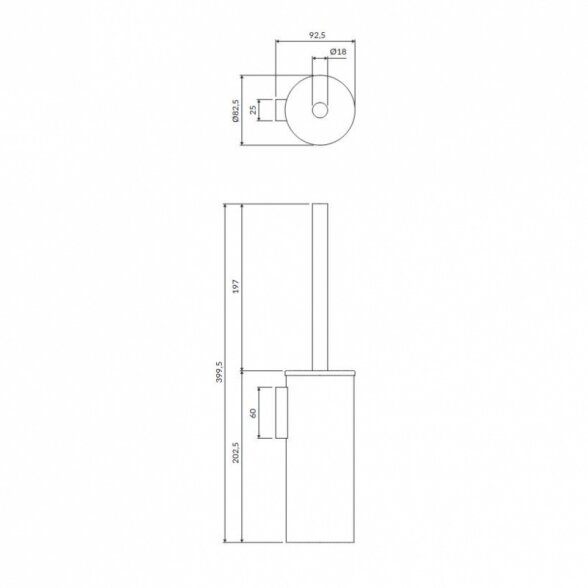 Ершик WC OMNIRES MODERN PROJECT, антрацит 1