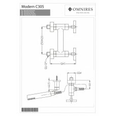 Смеситель для душа OMNIRES MODERN, золото