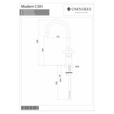 Смеситель для умывальника золотого цвета OMNIRES MODERN