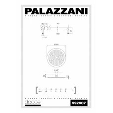 Dušo galva, 300mm, Idrotech 2 Formula Multi Palazzani