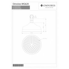 Душевая голова OMNIRES ø20 cm