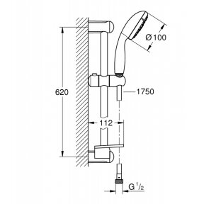 Комплект для душа Grohe Tempesta 100