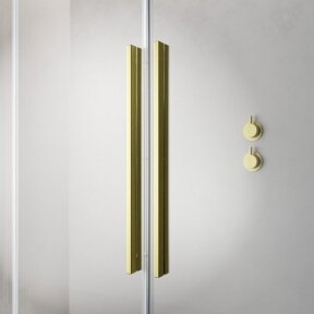 Открытая душевая кабина с раздвижными дверями Radaway Furo Brushed Gold Walk-in