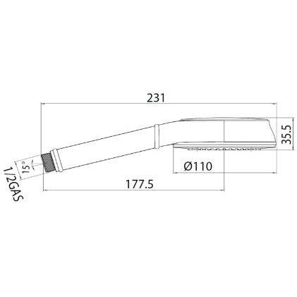 Dušo galvutė Bossini B00193 CLASSIC/1 Ø 110 mm 3