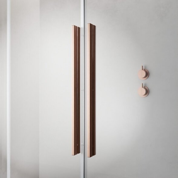 Открытая душевая кабина с раздвижными дверями Radaway Furo Brushed Copper Walk-in 1