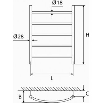 Полотенцесушитель Elonika EV 547 KL 1