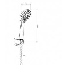 Ручной душ с держателем и шлангом черного цвета Yosemite-P Omnires