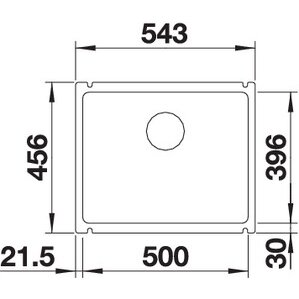 Керамическая мойка монтируемая под столешницей Blanco Subline 500-U 1