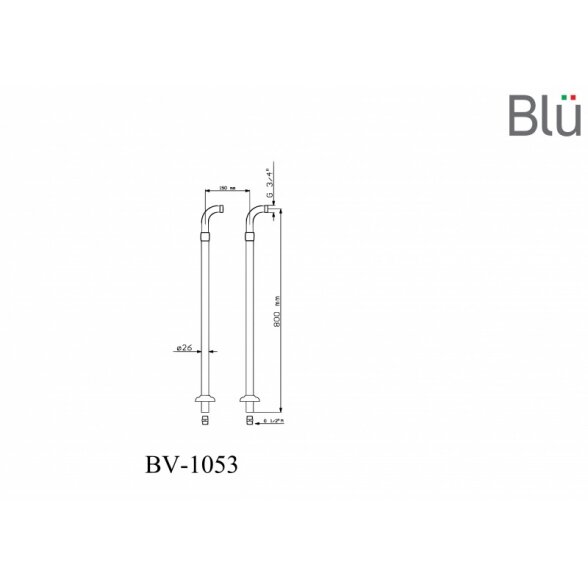 Классические ножки для смесителя Blu 3