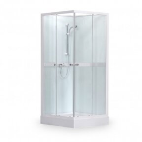 Kvadratinė ketursienė dušo kabina – dėžė Project Line Simple Square