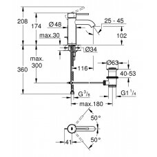 Смеситель для умывальника Grohe Essence S