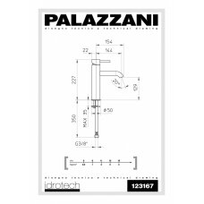 Maišytuvas praustuvui (paaukštintas) Palazzani Idrotech 2