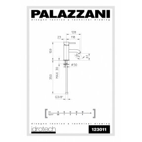 Maišytuvas praustuvui Palazzani Idrotech 2