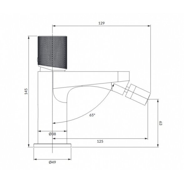 Смеситель биде OMNIRES Contour CT8020CPB, матовое медь 1