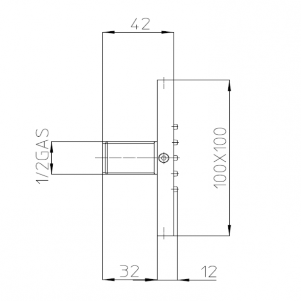 Боковая форсунка CUBIC FLAT WALL Bossini 4