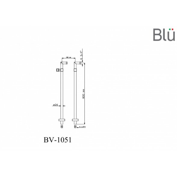 Модерновые ножки для смесителя с держателем Blu 4