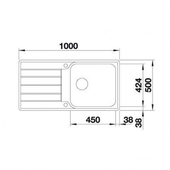 Nerūdijančio plieno plautuvė Blanco CLASSIMO XL 6 S-IF 1