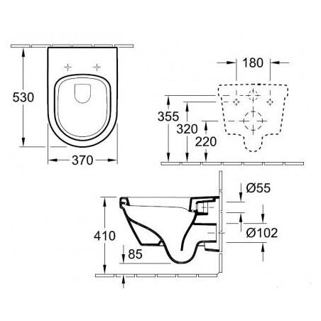 Omnia Architectura подвесной унитаз Rimless с Soft-Close сиденьем Villeroy & Boch 2