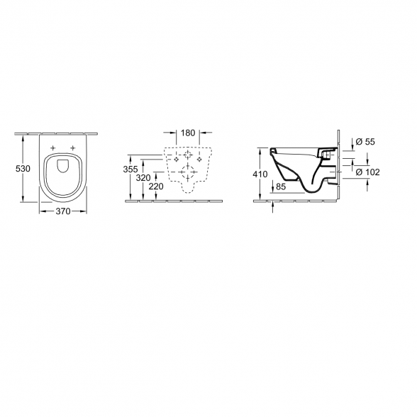 Omnia Architectura pakabinamas unitazas su Soft-Close dangčiu Villeroy & Boch 2