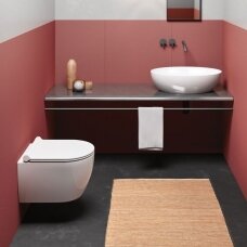 Pakabinamas WC PURA Compact GSI 46x35 Swirlflush® su Soft Close plonu dangčiu