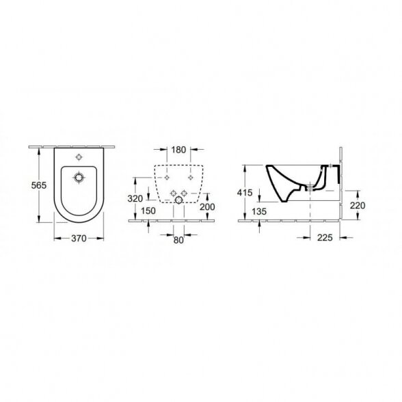 Подвесное биде Villeroy & Boch Subway 2.0 2