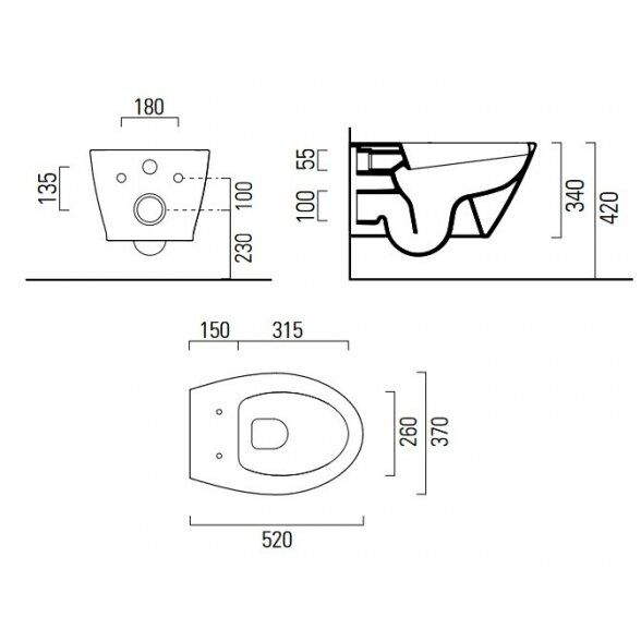 Подвесной унитаз MODO GSI Rimless с Soft Close тонкой крышкой 4