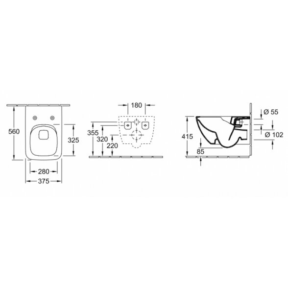 Подвесной унитаз Villeroy & Boch Venticello DirectFlush с Soft Close крышкой 2