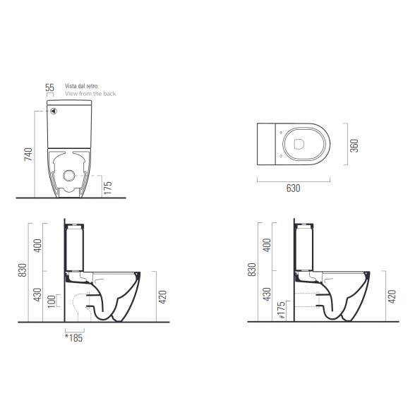 Напольный унитаз PURA GSI Swirlflush® с Soft Close крышкой 4