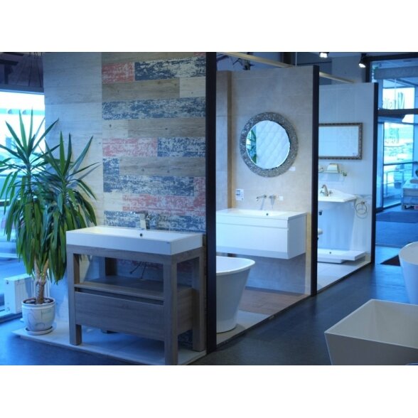 Pastatomas vonios kambario baldas Devo Ambiente su akmens masės praustuvu 6