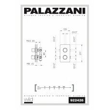 Plieno spalvos potinkinė termostatinė dušo sistema Palazzani Mis color