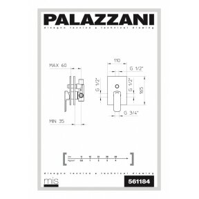 Встраиваемый смеситель для душа Palazzani Mis