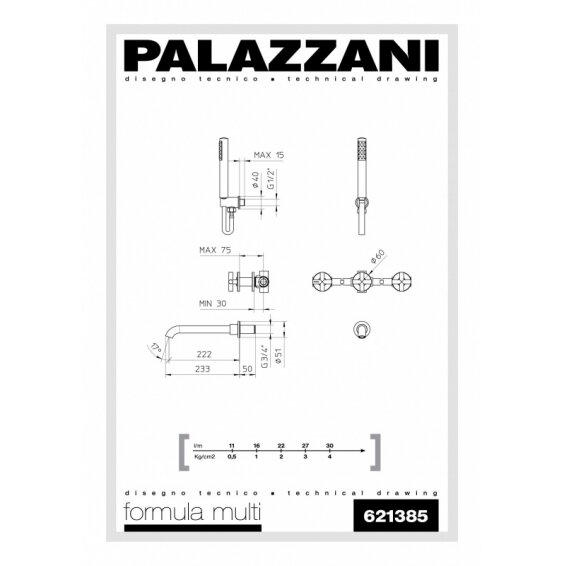 Potinkinė dušo sistema Palazzani Formula Multi Color 1