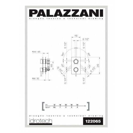 Встраиваемый смеситель Idrotech 2, Palazzani 1