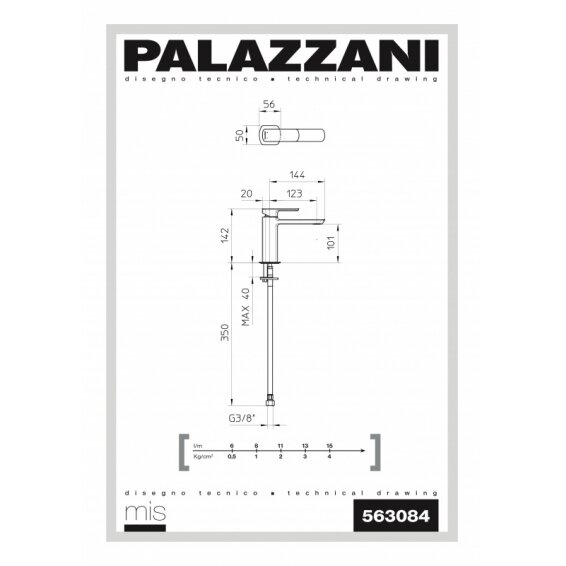 Смеситель для умывальника белого цвета Palazzani Mis Color РАСПРОДАЖА 1