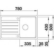 Silgranit plautuvė Blanco Legra 45 S