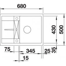 Silgranit PuraDur plautuvė Blanco Metra 45 S Compact