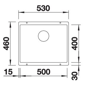 Silgranit PuraDur мойка монтируемая под столешницей Blanco Subline 500-U Black Edition