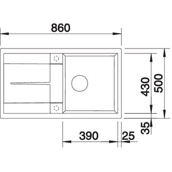 Silgranit PuraDur plautuvė Blanco Metra 5 S 1