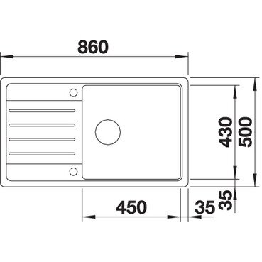 Silgranit plautuvė Blanco Legra XL 6 S 1