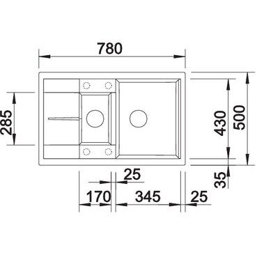 Silgranit PuraDur plautuvė Blanco Metra 6 S Compact 1