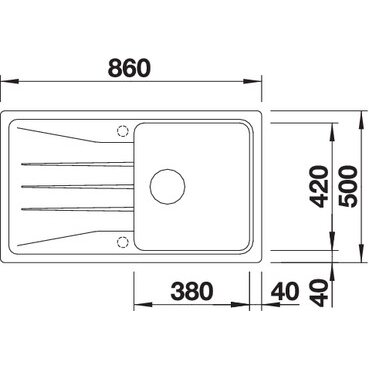 Silgranit PuraDur мойка Blanco Sona 5 S 1