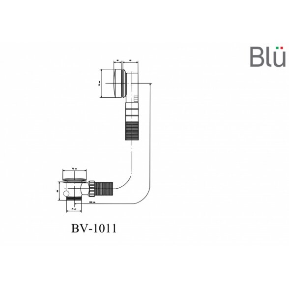 Сифон для ванны Click-Clack Blu 4