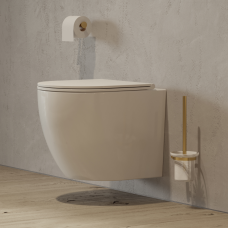Šlifuoto aukso spalvos WC šepetys OMNIRES MODERN PROJECT