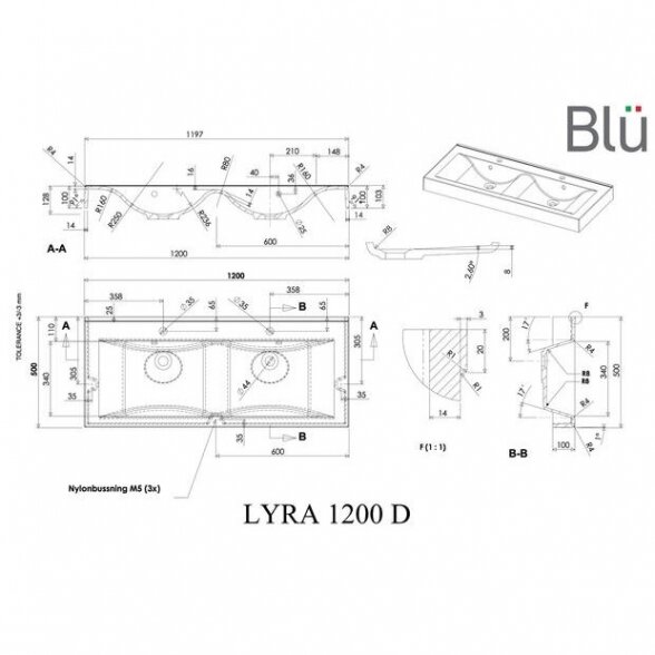 Шкафчик с умывальником Blu VARIA I 3