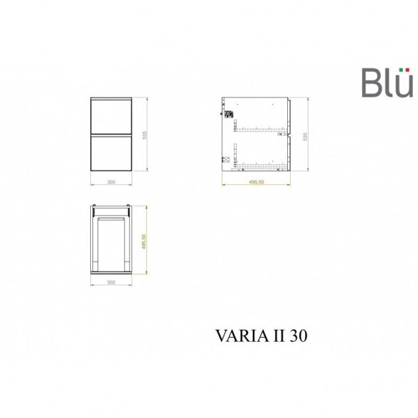 Шкафчик с умывальником Blu VARIA 1200 2