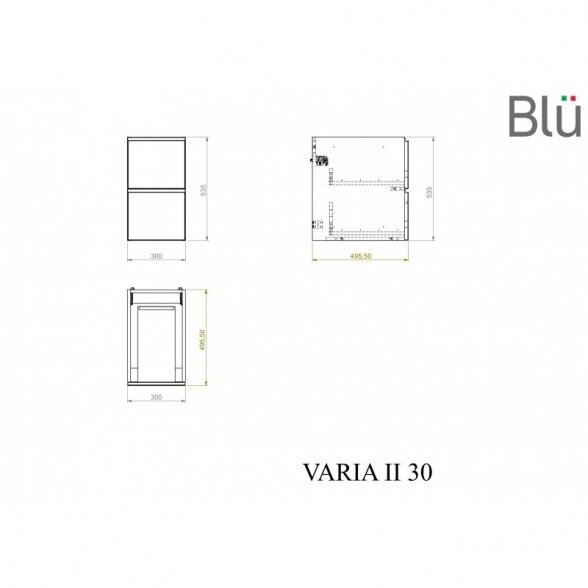 Spintelė su praustuvu Blu VARIA II 8
