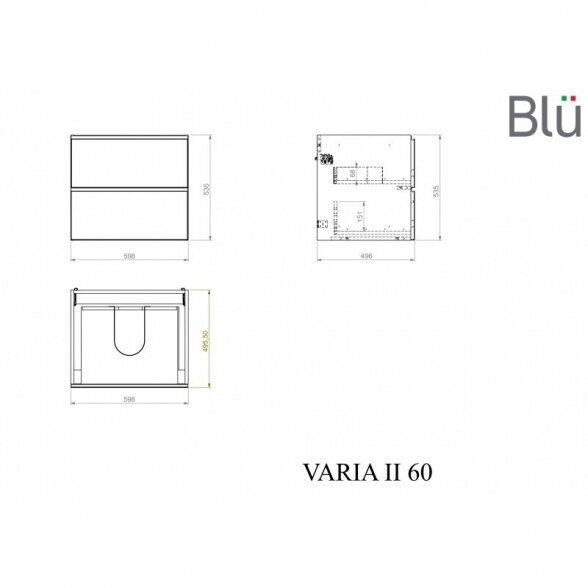 Шкафчик с умывальником Blu VARIA II 9